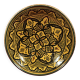 Grand et beau plat creux ancien Maghreb Signature à identifier SAFI? 37 cm