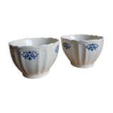 Duo of opaque porcelain bowls