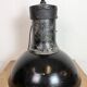 Large Industrial Factory Black Pendant Lamp with Cast Iron Top, 1950s