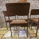 Set of 6 vintage black metal chairs from the 1970s