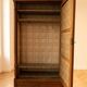 Antique solid wood wardrobe with mirror