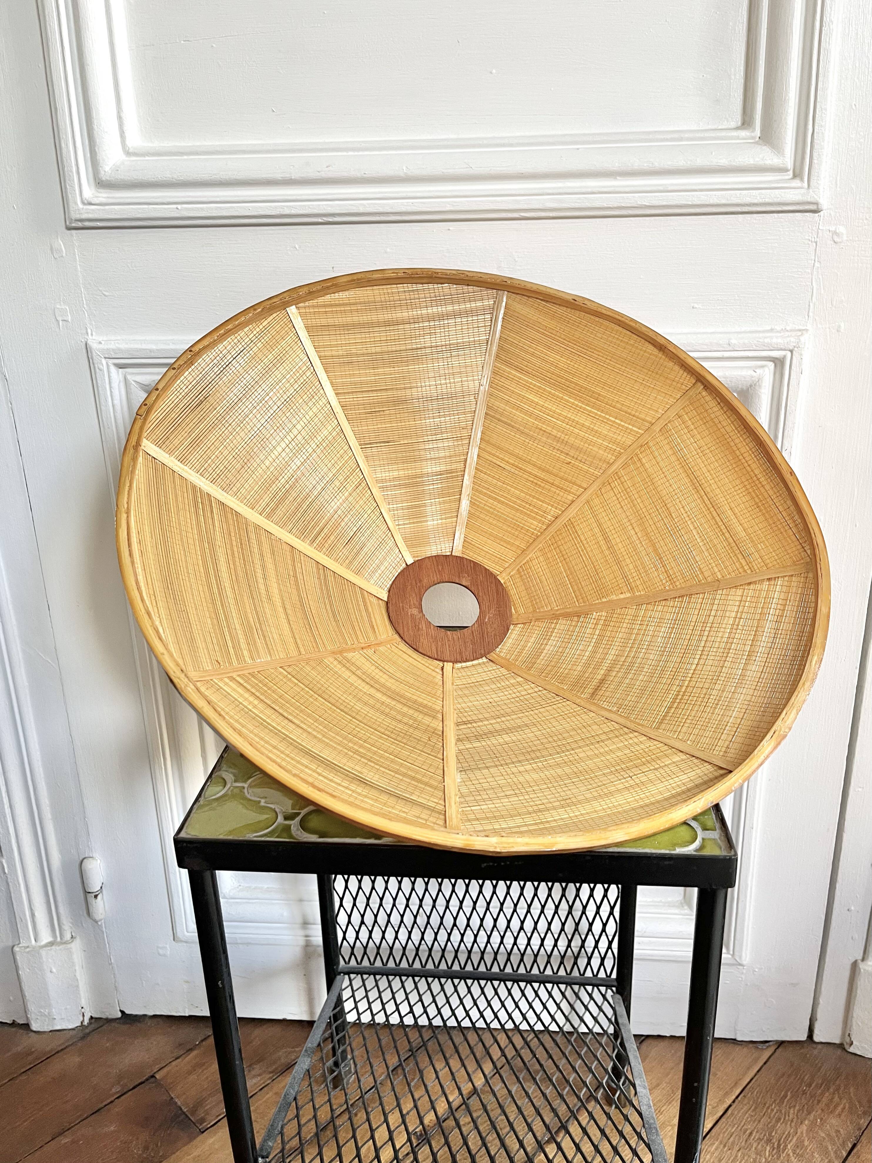 Vintage rattan pendant light