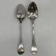 Set of 2 soup spoons and 5 lunch forks by Christofle.