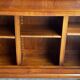 Solid cherry wood library with sliding writing desk - 20th century