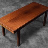 Vintage Mid-Century Scandinavian Modern Mahogany Coffee Table, 1950s