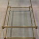 Plexiglass, glass and brass coffee table after Romeo Rega