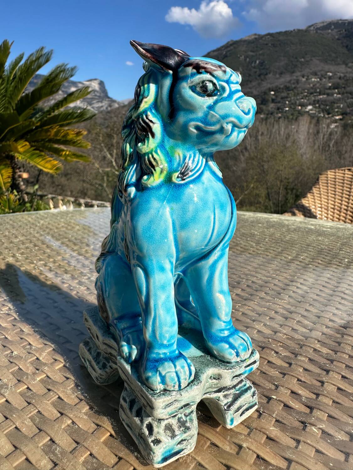Ceramic Lion Dog Figurines