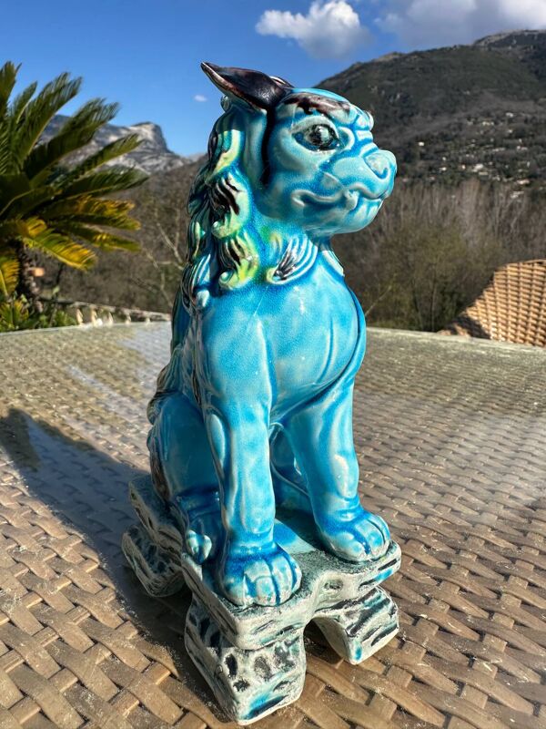 Figurines en céramique Chien Lion