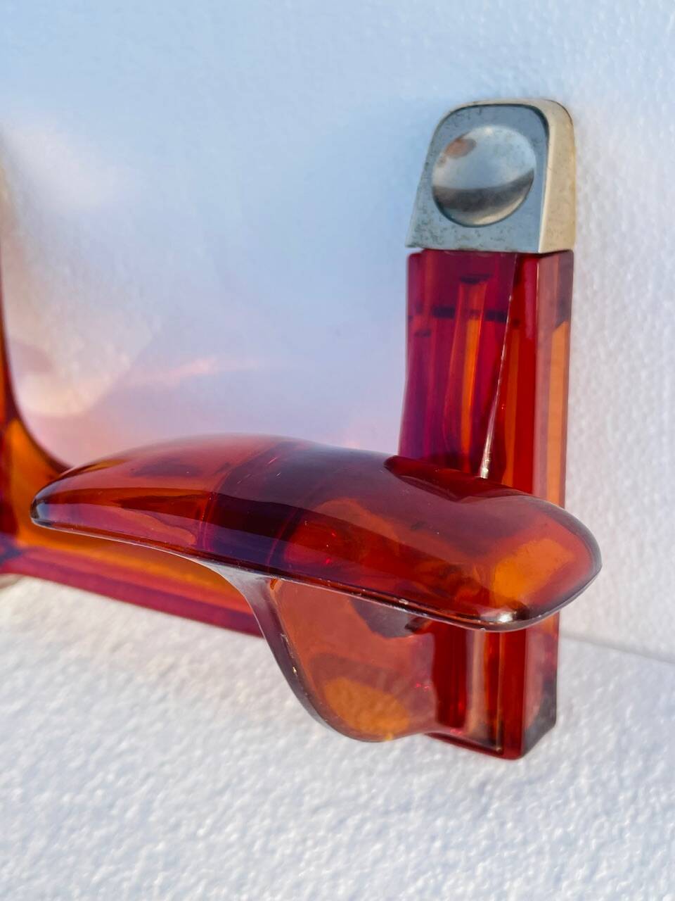 Set of 4 Burnt Orange 1970s Bathroom Accessories