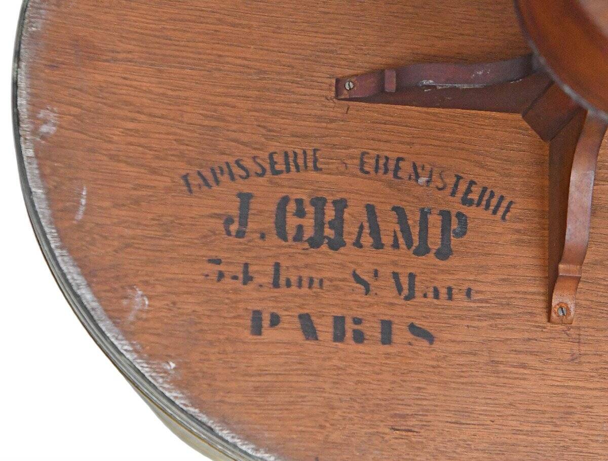 Side table called "Dumb Waiter" stamped J. Champ in Paris.