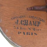 Side table called "Dumb Waiter" stamped J. Champ in Paris.