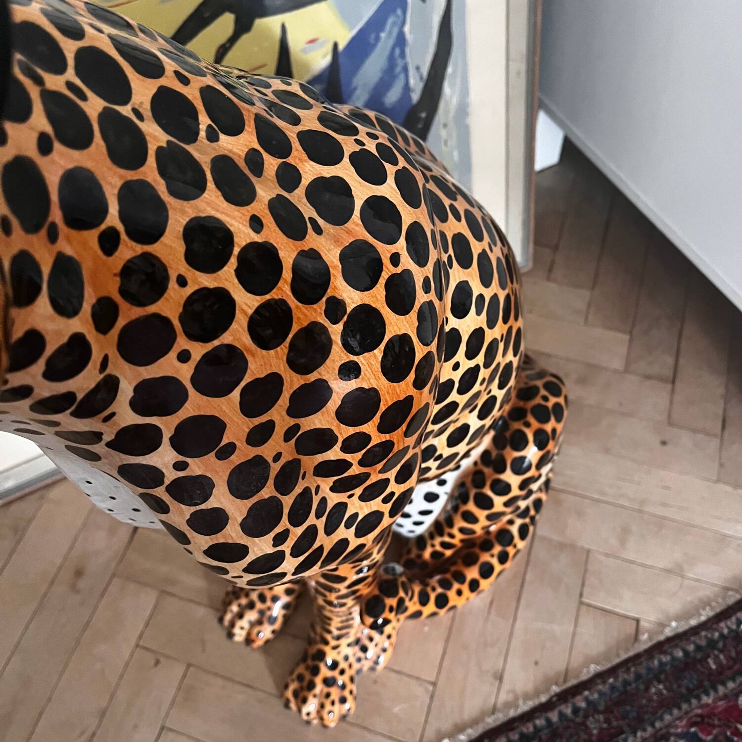 Vintage Ceramic Cheetah, 1970’s Italy