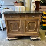 Art Deco raw wood sideboard