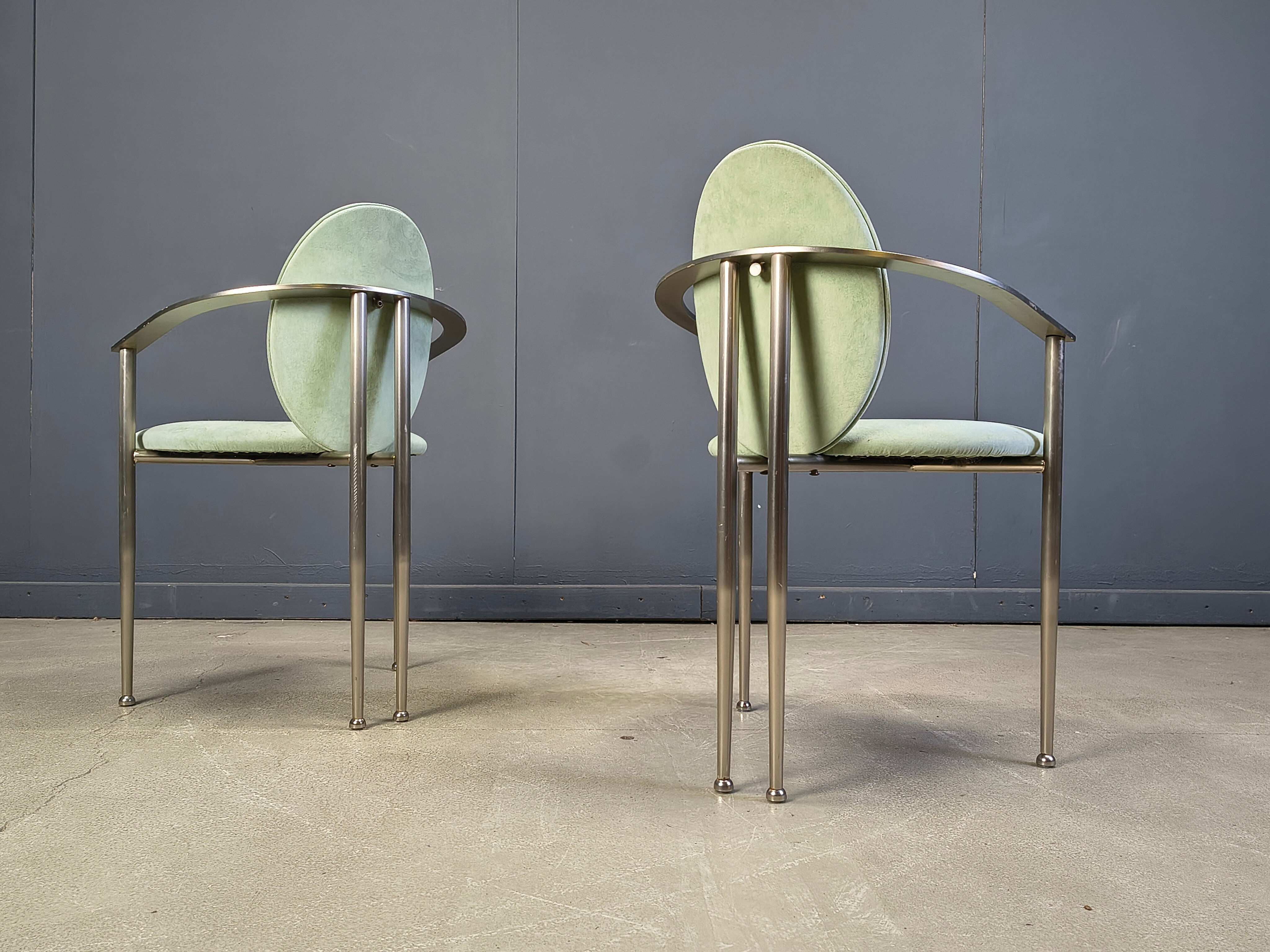 Vintage dining chairs by Belgochrom, set of 6 - 1980s