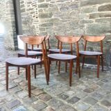 Set of six Harry Ostergaard chairs for Randers Mobelfabrick Denmark 1960