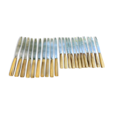 Set of 10 knives and 12 vintage horn knives