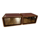 Ruf International Nightstands – Pair Mirrored Bedside Tables 1970s