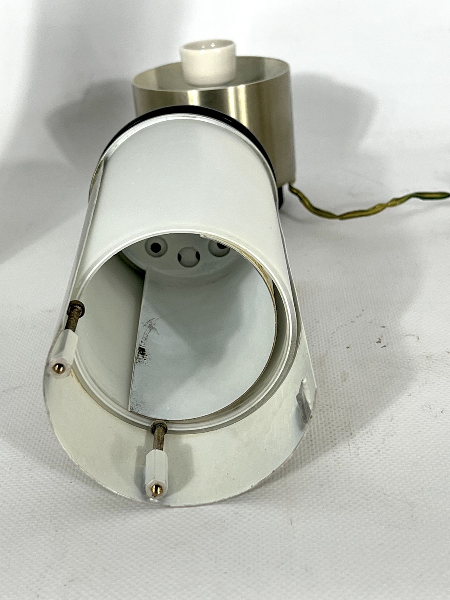 Mid-century modern pair of rare labeled Lumi Milano table lamps