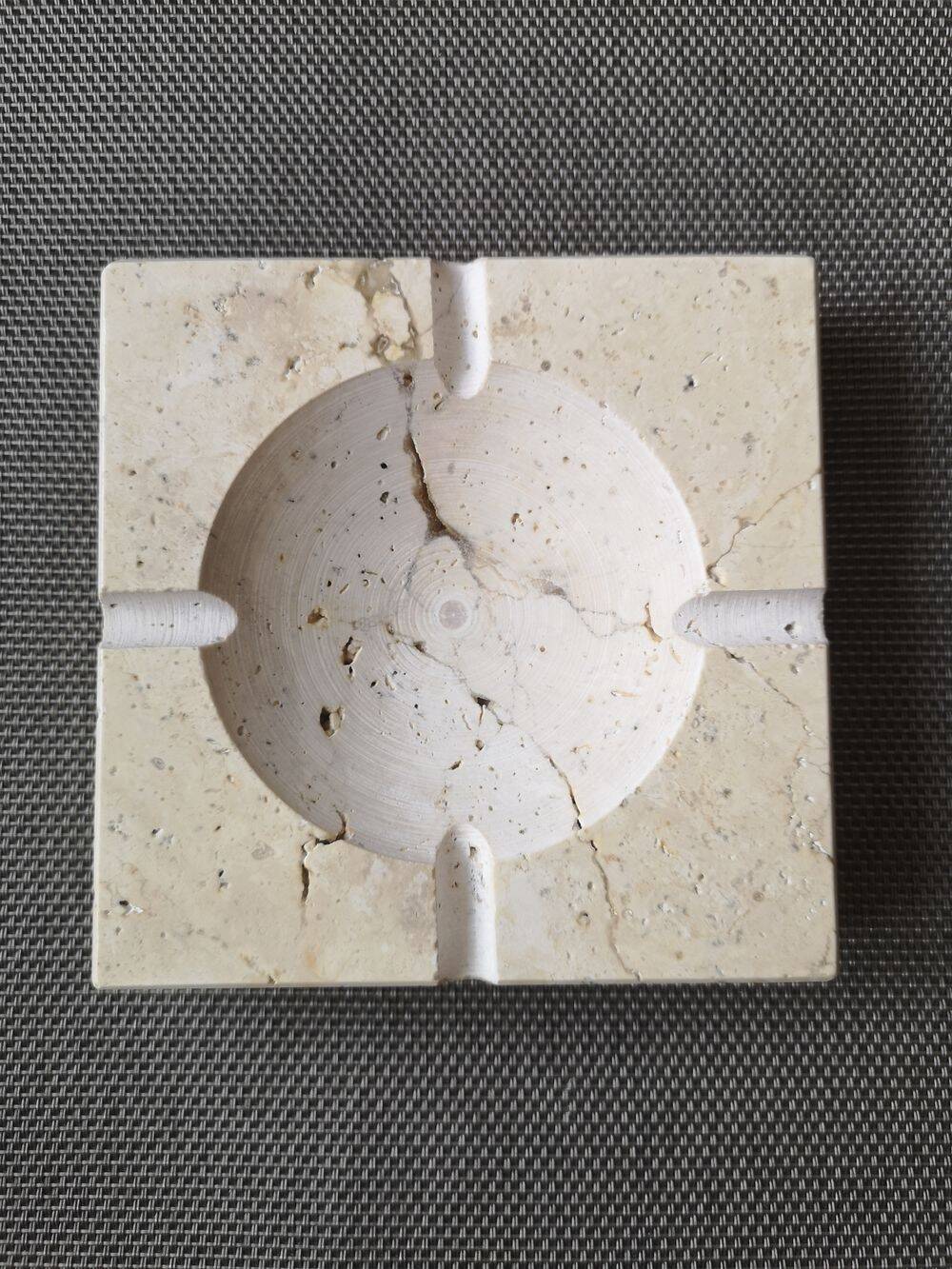 Italian travertine ashtray - 1960s/1970s