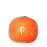 Suspension en opaline orange 1960 vintage