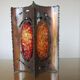 Applique " brutaliste " en métal et verre années 60 70