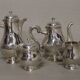 Silver metal coffee set - christofle - gallia collection
