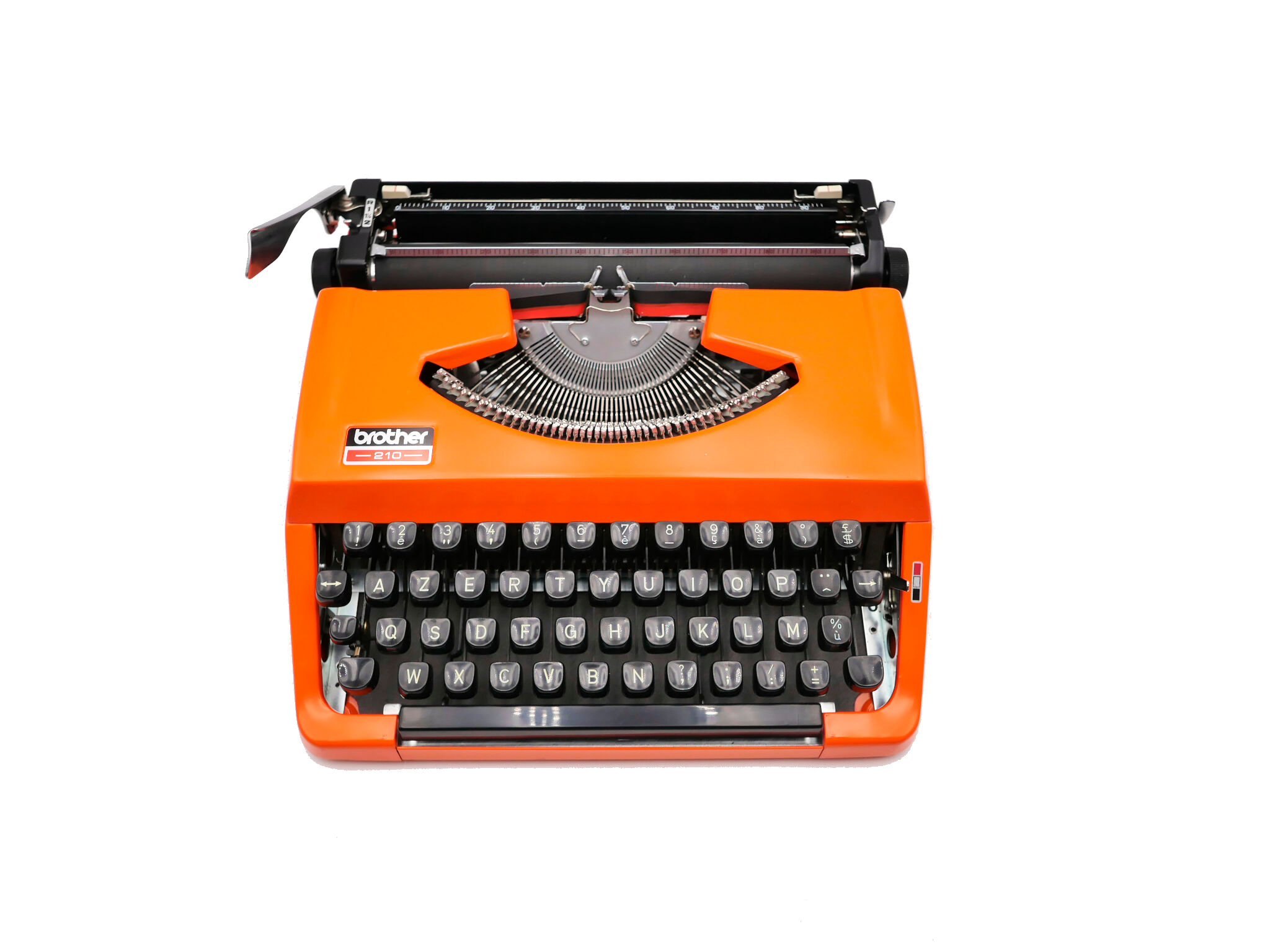 Revised orange brother 210 typewriter with new ribbon