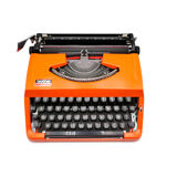 Revised orange brother 210 typewriter with new ribbon