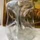Antique engraved pinched crystal decanter