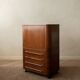 Art Deco Italian Wood Cabinet With Chrome Details, 1930s