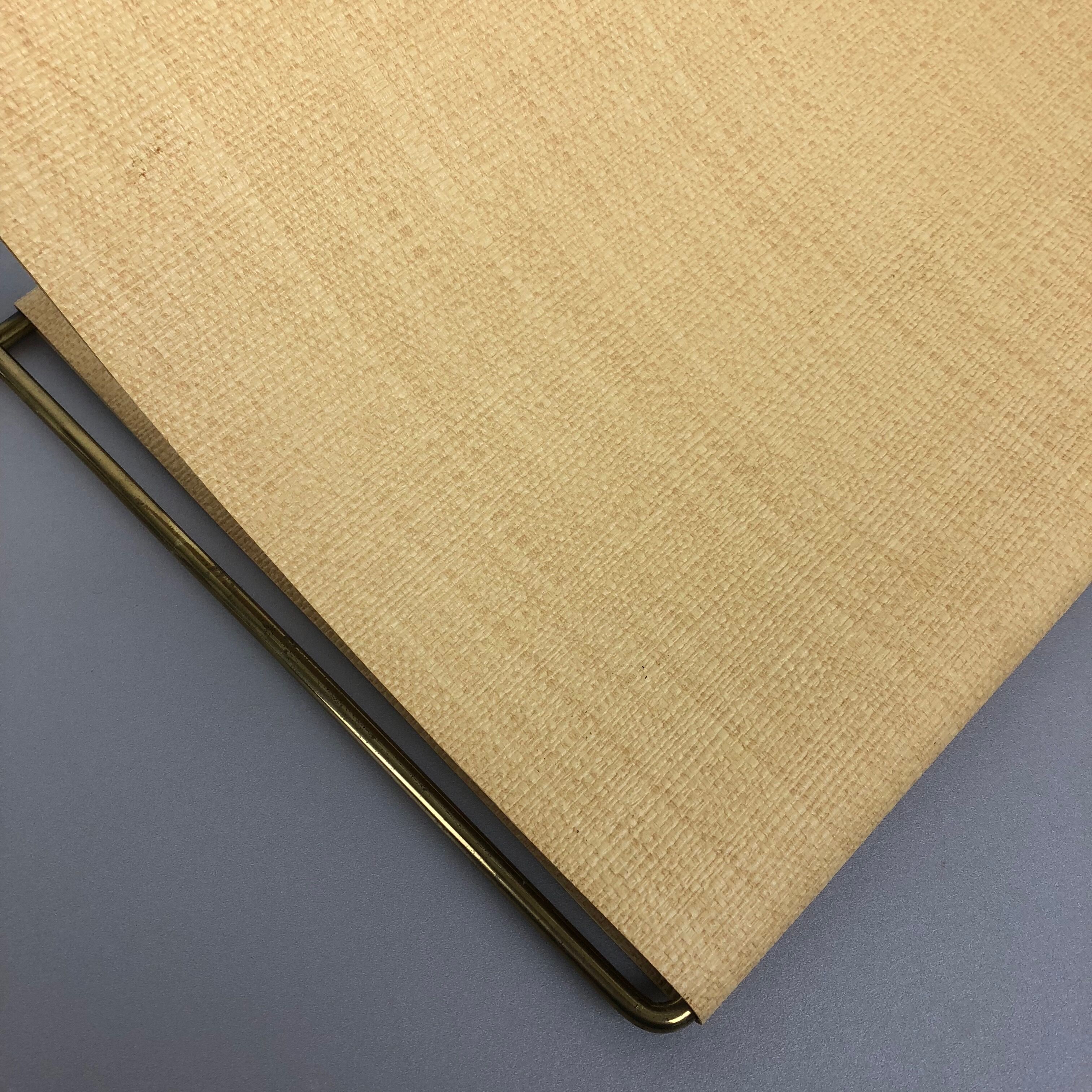 Vintage Brass Wall Hanging Magazine Holder, Austria, 1950s