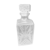 Carafe à whisky flacon pichet bouchon décor losange végétal, années 1960, 1970, italie