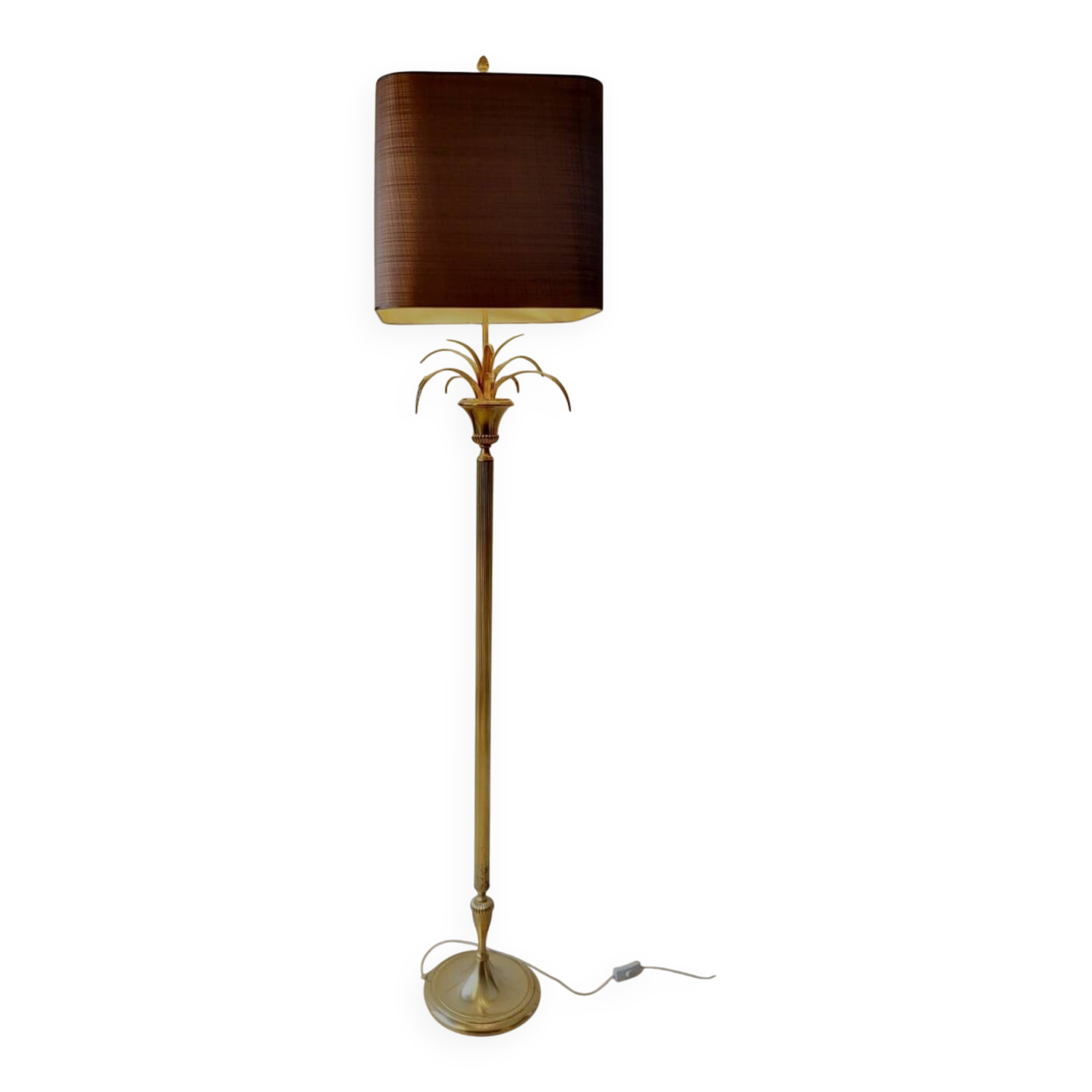 Hollywood regency vloerlamp, pineapple tree, Boulanger 1970