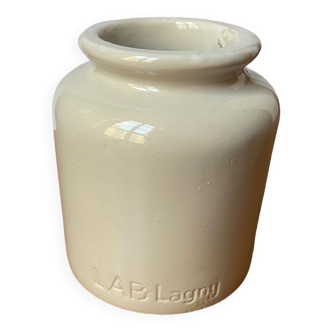 Mustard pot in stoneware LAB Lagny