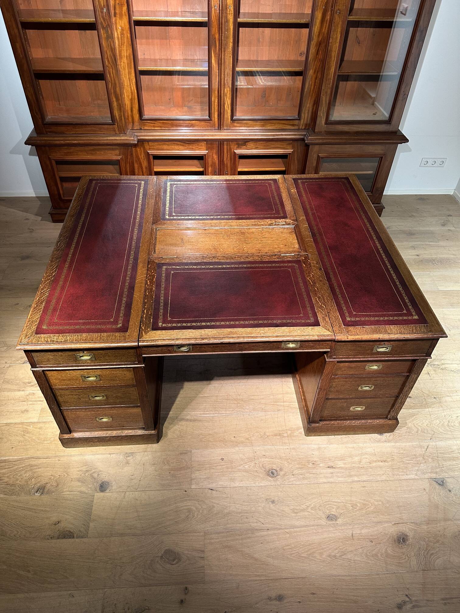 Large oak partners desk