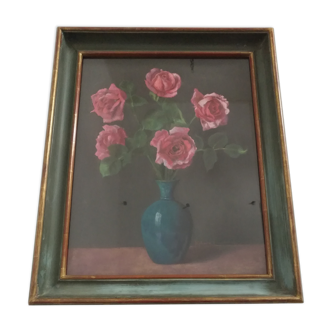 Painting "The bouquet of pastel roses" by S.Lamarche