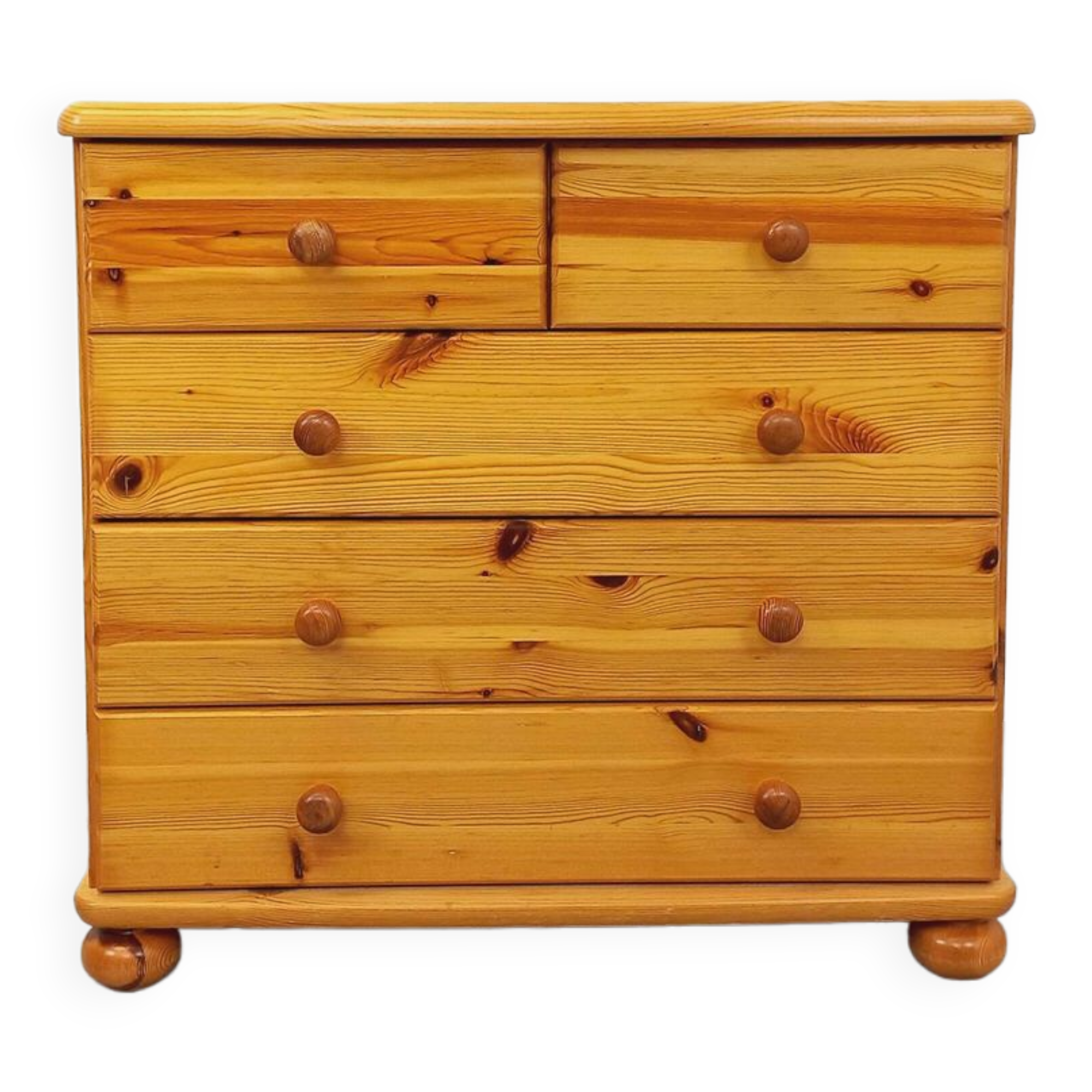 Vintage pine chest of drawers from the 70s