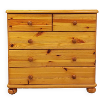 Vintage pine chest of drawers from the 70s