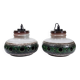 Pair of large Herda pendant lights in glazed ceramic, 1970s