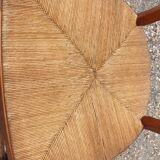 Rustic straw armchair