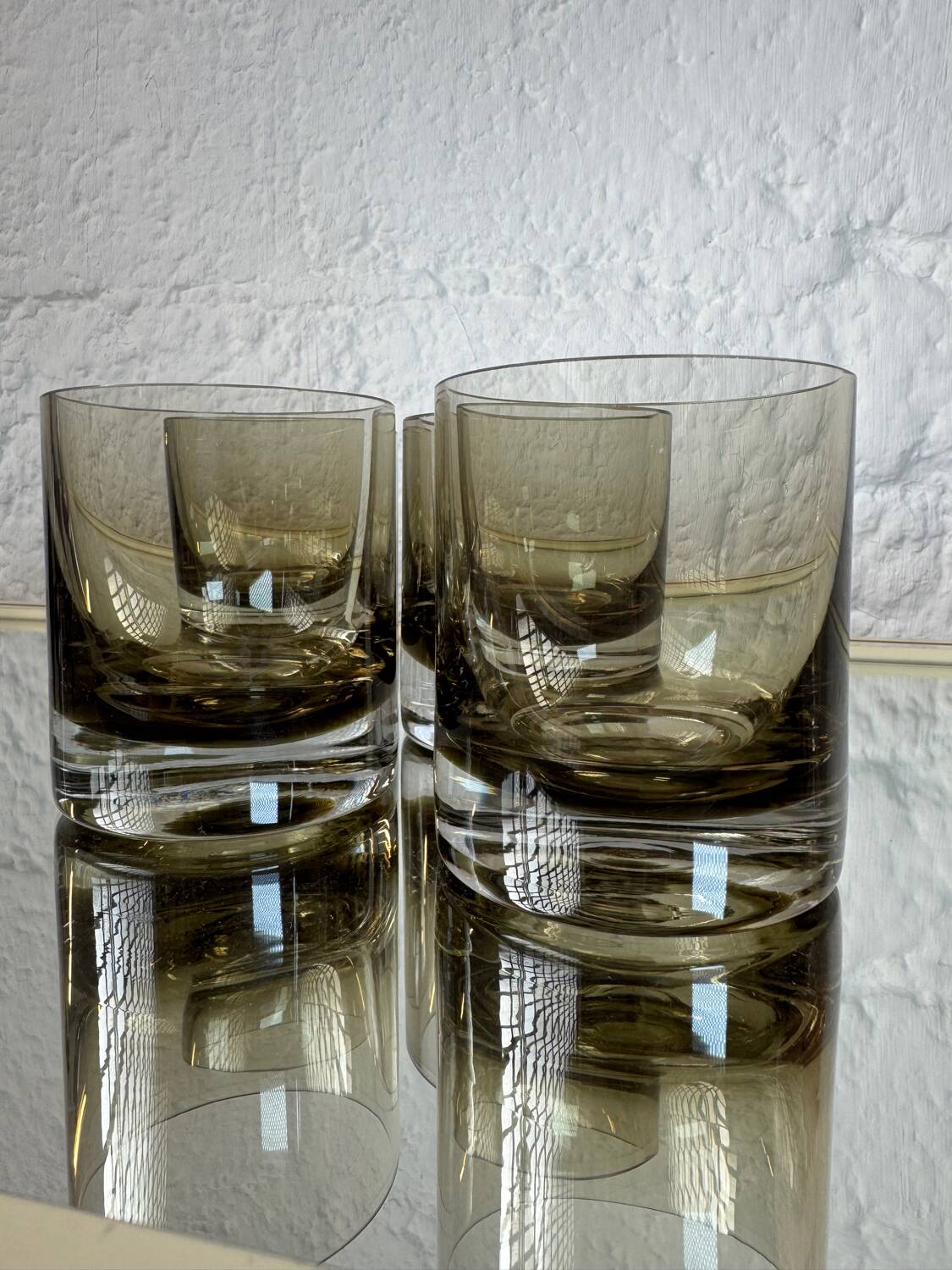 70s Smoked Whiskey Glasses