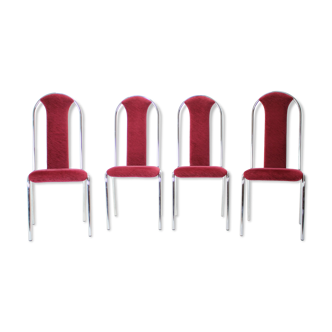 Set of four dining chairs, czechoslovakia,1980s kovobel