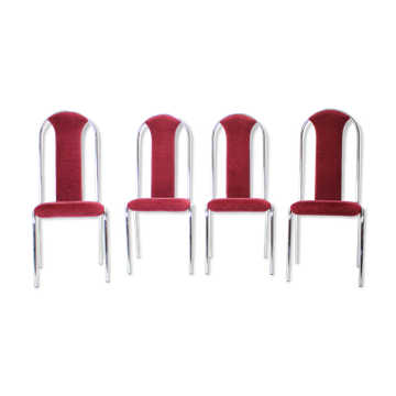 Set of four dining chairs, czechoslovakia,1980s kovobel