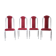 Set of four dining chairs, czechoslovakia,1980s kovobel