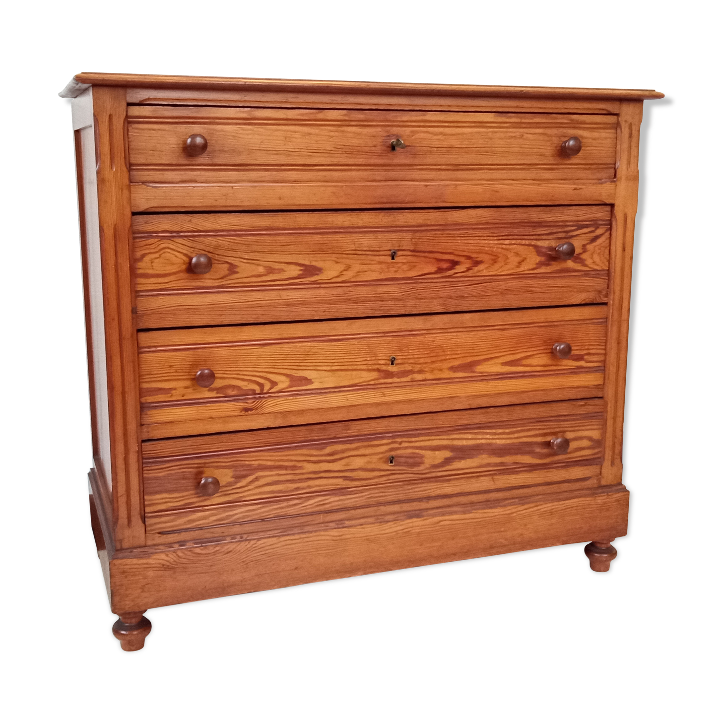 Antique pitchpin chest of drawers