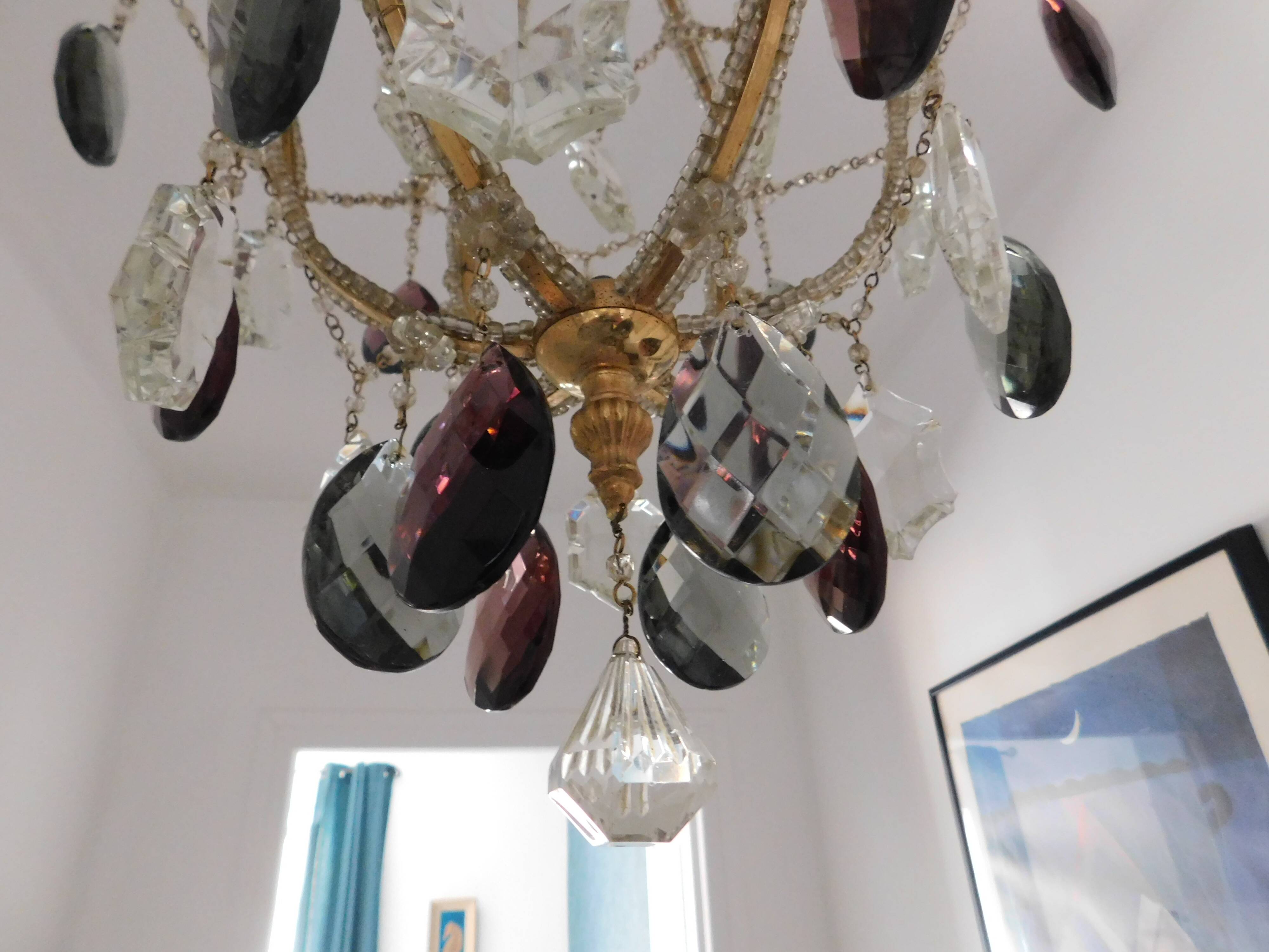 Lustre pampilles Murano