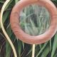 Scandinavian design magnifier wood and brass