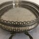 Oval metal service tray