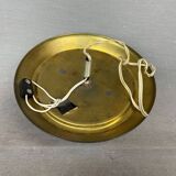Small white opaline glass flush mount wall lamp