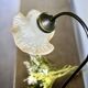 Delmas gooseneck lamp in brass with tulip globe